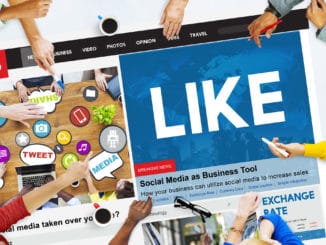 Like Share Social Media News Feed Concept